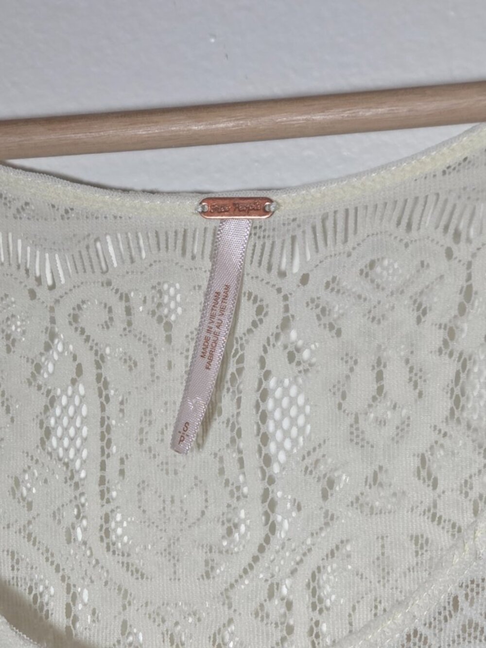 Free People Cream Lace Mini Dress - Picture 7 of 8